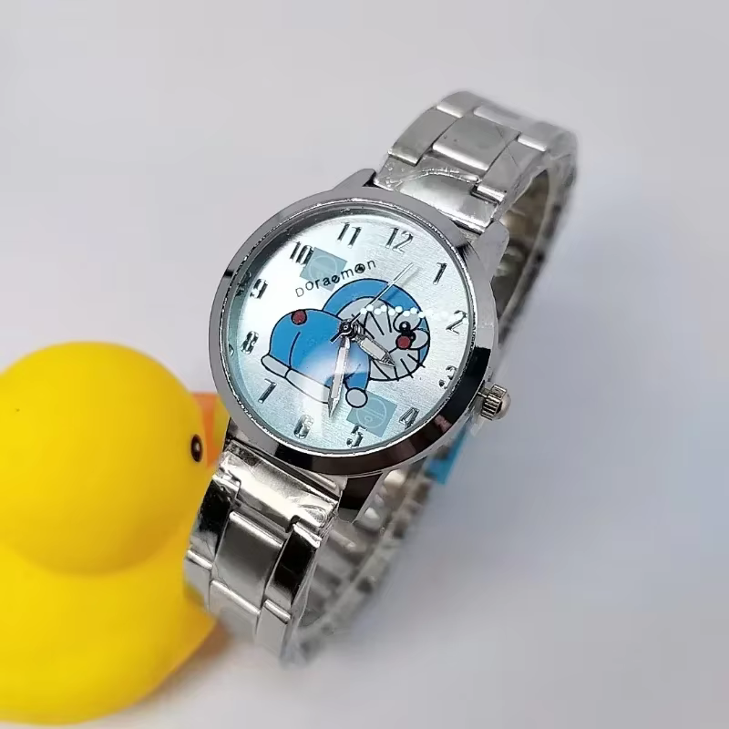 Montre Anime Doraemon Or et Argent pour Enfants