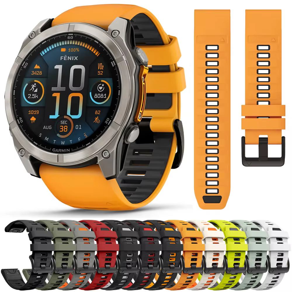 Bracelet de montre Fenix8 1:1 pour Garmin Fenix 8 Pro 47mm 51mm E 7 7X 6 6X 5 5X/Epix Pro/Enduro 3/970 QuickFit 22mm