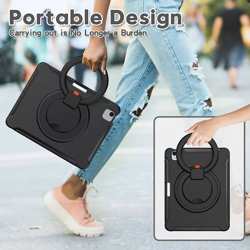 Étui de protection pour iPad Pro 11 2022 2021 2020 2018 Air 5 4 10.9 pouces, support de tablette, fente pour crayon, couverture rotative à 360 degrés