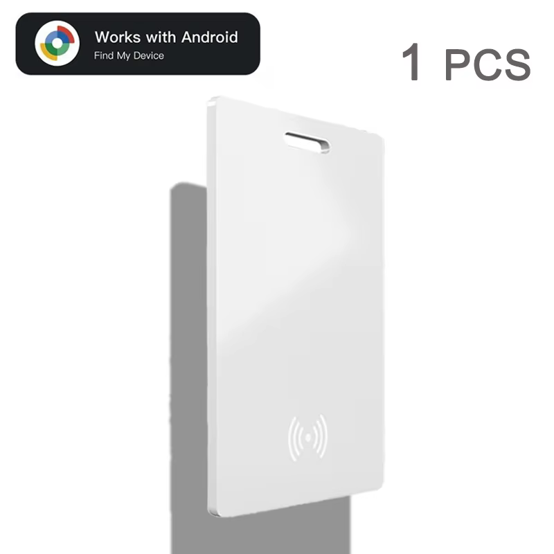 Portefeuille de suivi de localisation avec recharge sans fil Android, carte de suivi GPS étanche, fonctionne avec l'application Google Find My