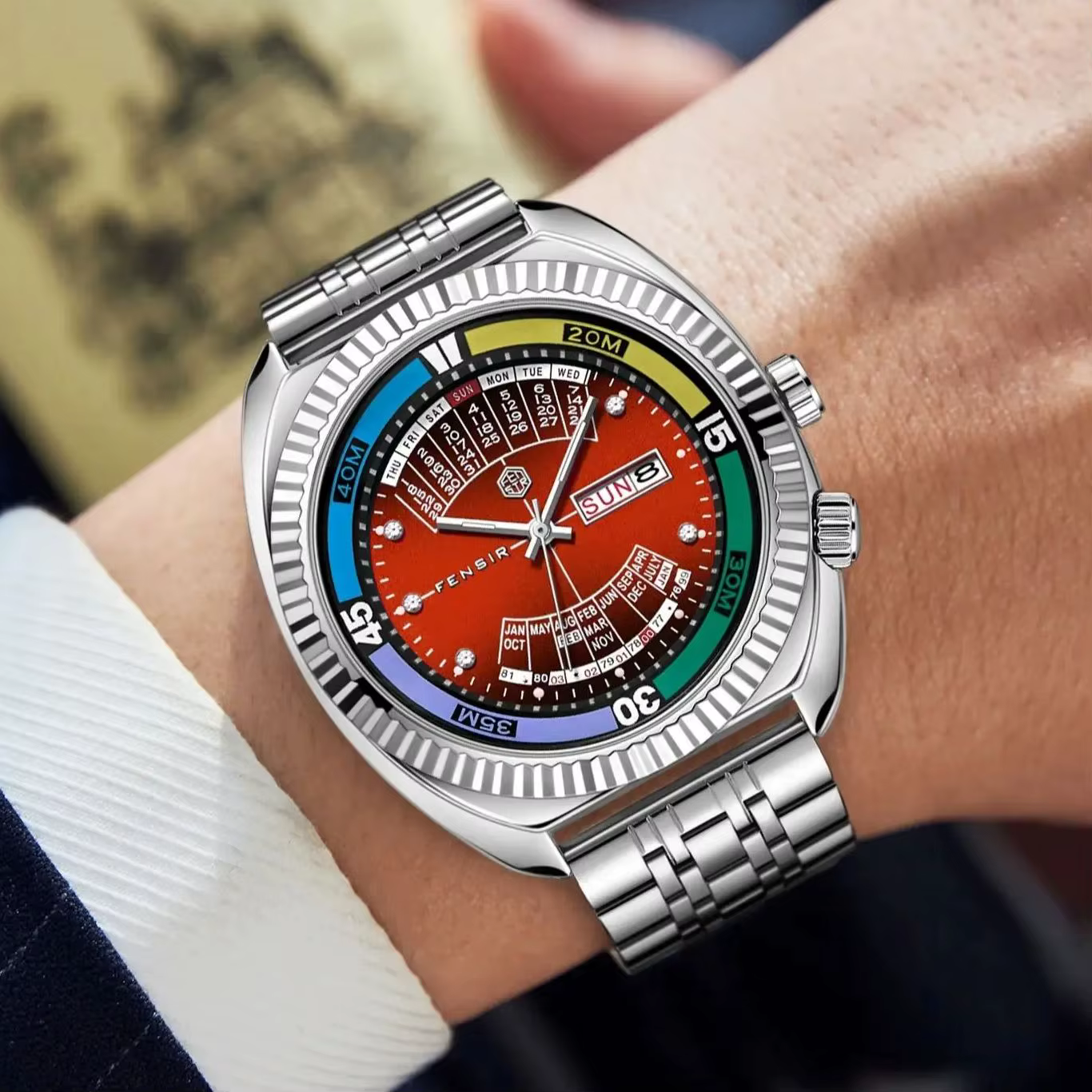 Montre pour homme de style européen et américain Haiba Double Lion