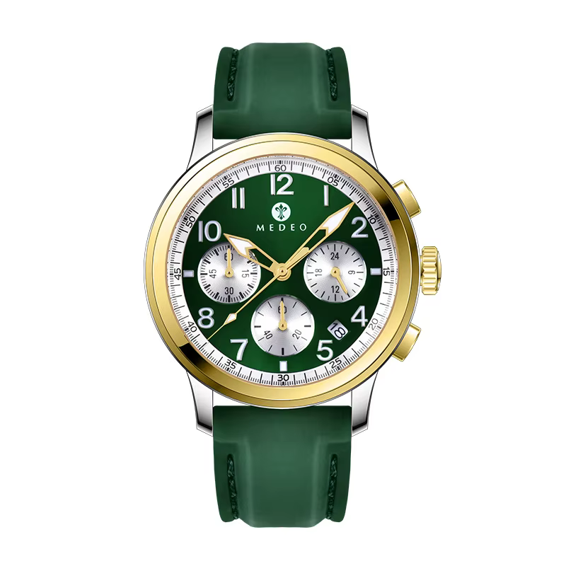 Montre à quartz chronographe série avec mouvement Sei-ko VD53B du Japon