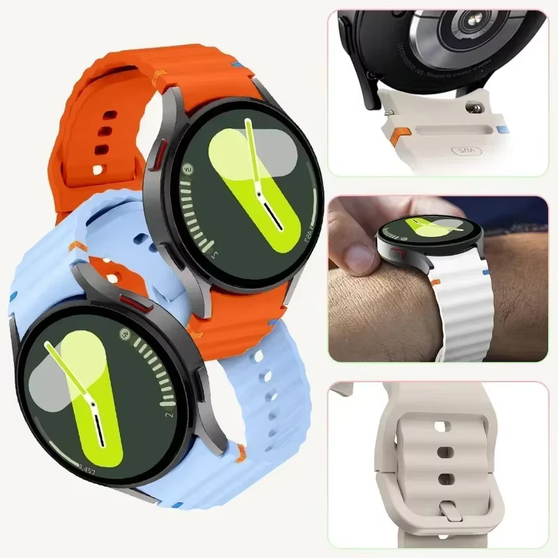 Bracelets officiels pour Samsung Galaxy Watch 7/FE/6/5/4 44mm 40mm 5 Pro 45mm 46mm, Bracelet de sport correa Galaxy Watch 6 Classic Band