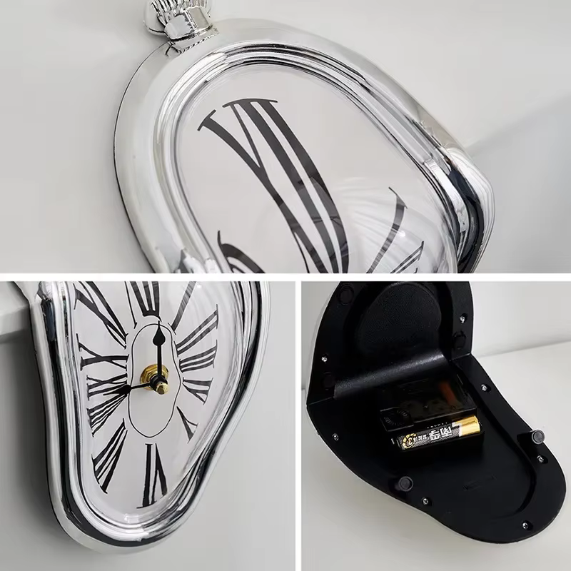 Horloge murale silencieuse à effet de fusion