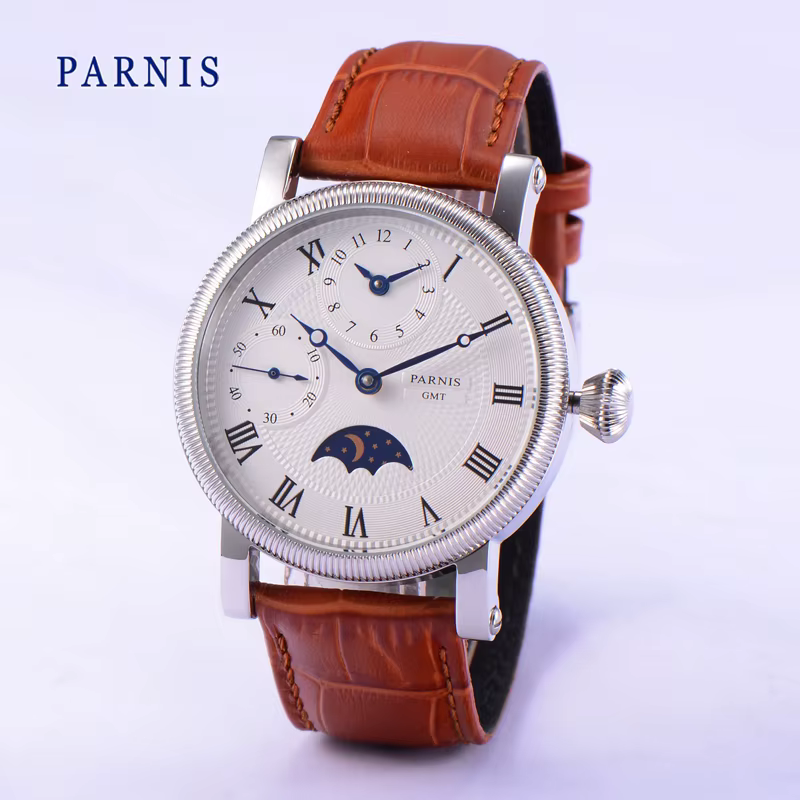 Montre-bracelet mécanique à remontage manuel pour homme