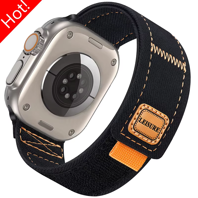 Bracelet à boucle en tissu tissé pour Apple Watch