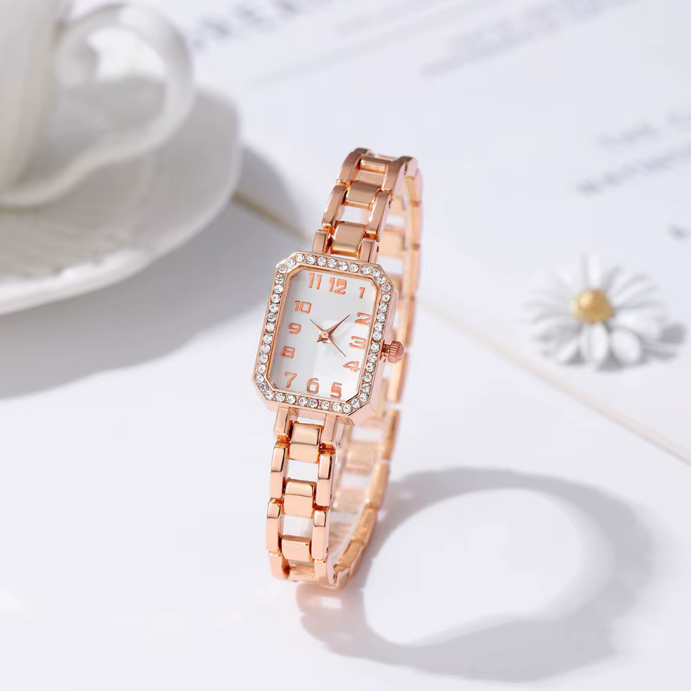 Montre pour femme de luxe 2025 nouveau Simple carré plein diamant