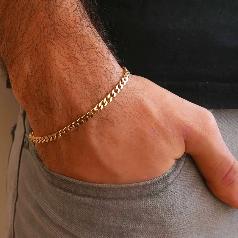 Vnox 3-11mm gros Miami gourmette chaîne Bracelet pour hommes