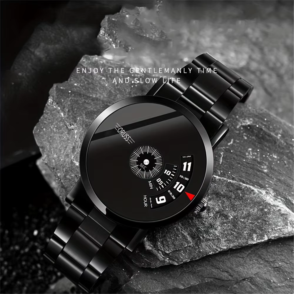 Nouvelle montre pour hommes noire scientifique et technologique