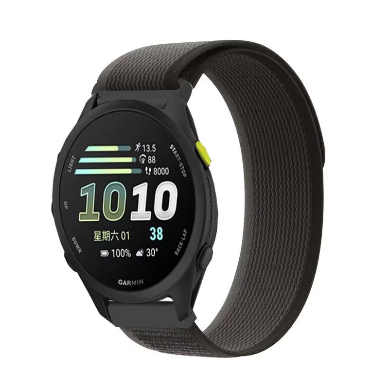 Bracelet en nylon Trail de 20 mm et 22 mm pour Garmin Forerunner 170 70 570 970 965 265 165 55, bracelet Garmin Venu 2 3 4 45 mm Active 6 5