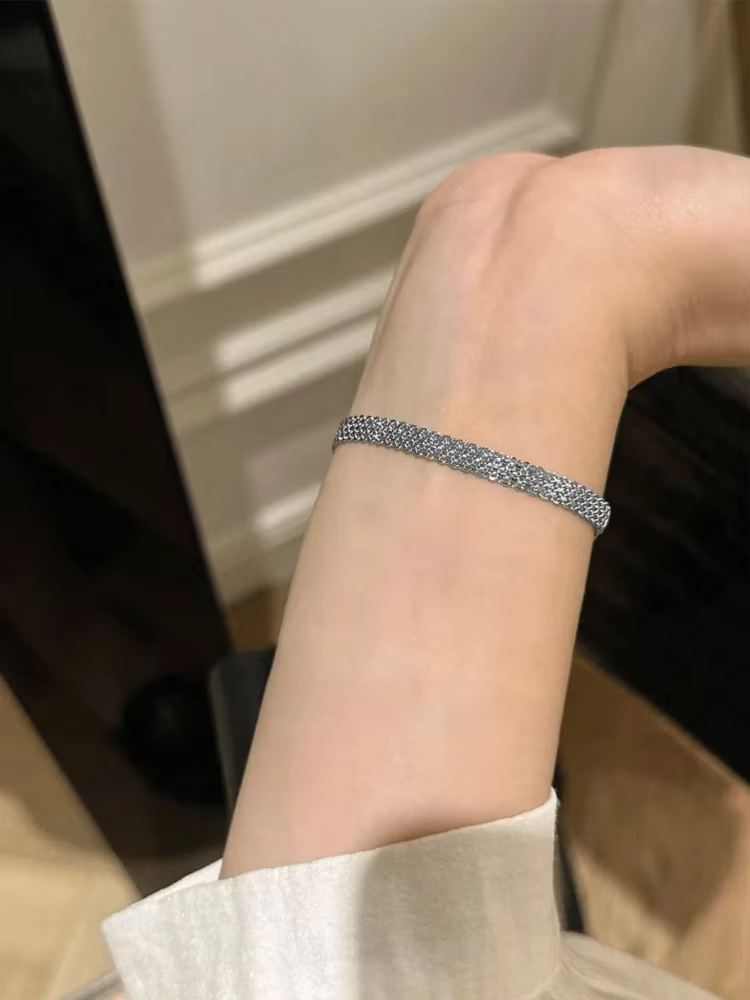 Bracelet en argent Sterling 925 avec ruban de simplicité personnalisé pour femmes, bijoux fins personnalisés de haute qualité pour fête d'anniversaire