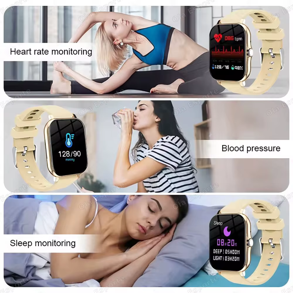 Nouvelle montre intelligente 2.01 pouces HD affichage réponse faire appel Message vue Modes sportifs smartwatch bricolage cadran prévisions météorologiques hommes femmes