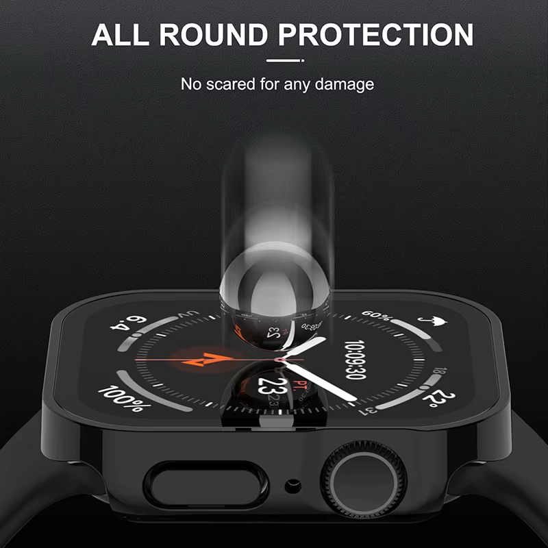 Verre + étui pour Apple Watch 42 46mm 45mm 41 49 44mm 40 mm