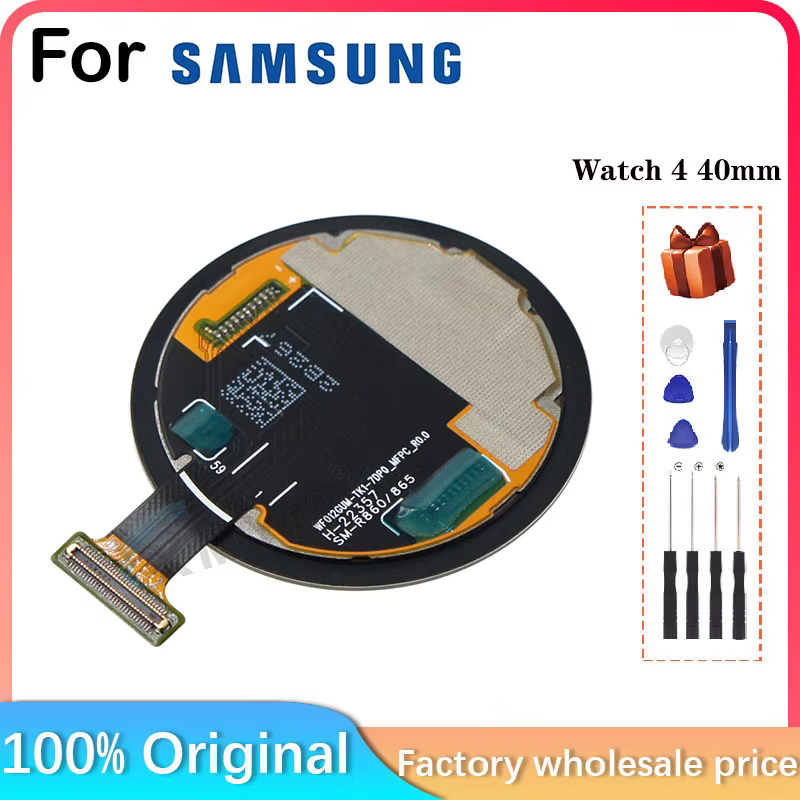 Pour Samsung Galaxy Watch 4 40mm R860 R865 SM-R860 SM-R865 smartwatch Bluetooth WiFi + LTE LCD écran plaque de couverture en verre remplacer