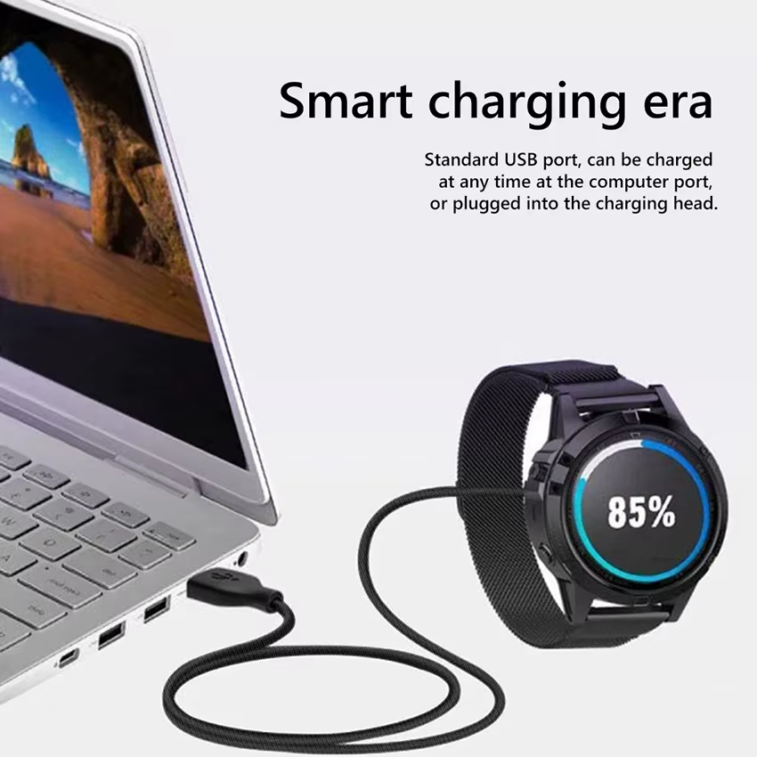 Pour Garmin Fenix 7 7S 7X 6 6S 6X 5 5X 5S Vivoactive 3 Forerunner 945 935 Instinct 2 USB A type-c câble de chargement de montre cordon de données