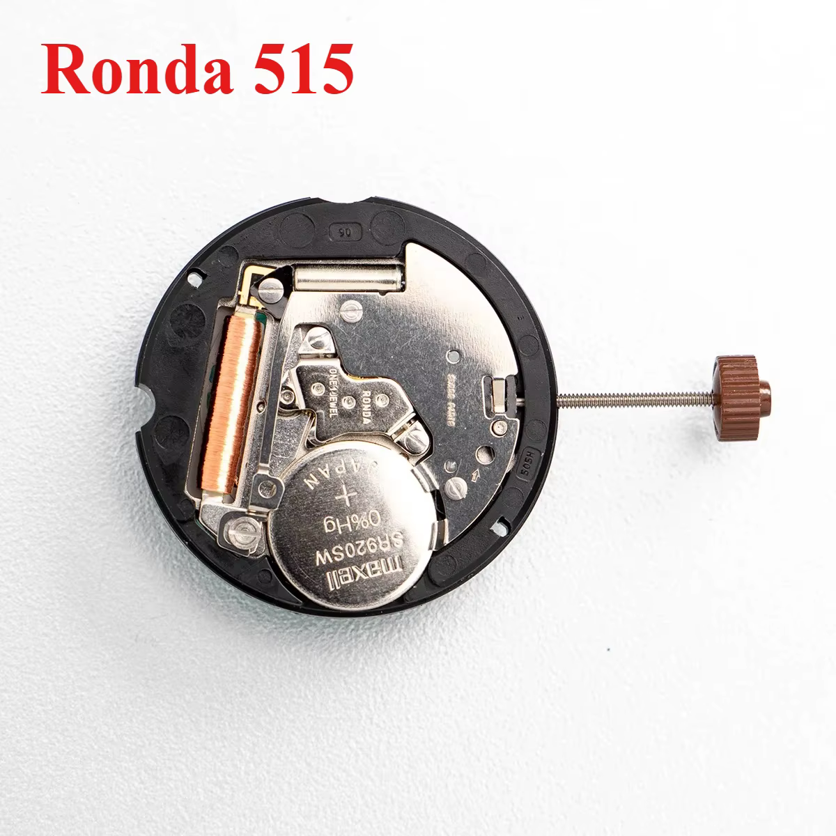 Mouvement de montre RONDA 515 suisse à quartz 3 aiguilles avec date