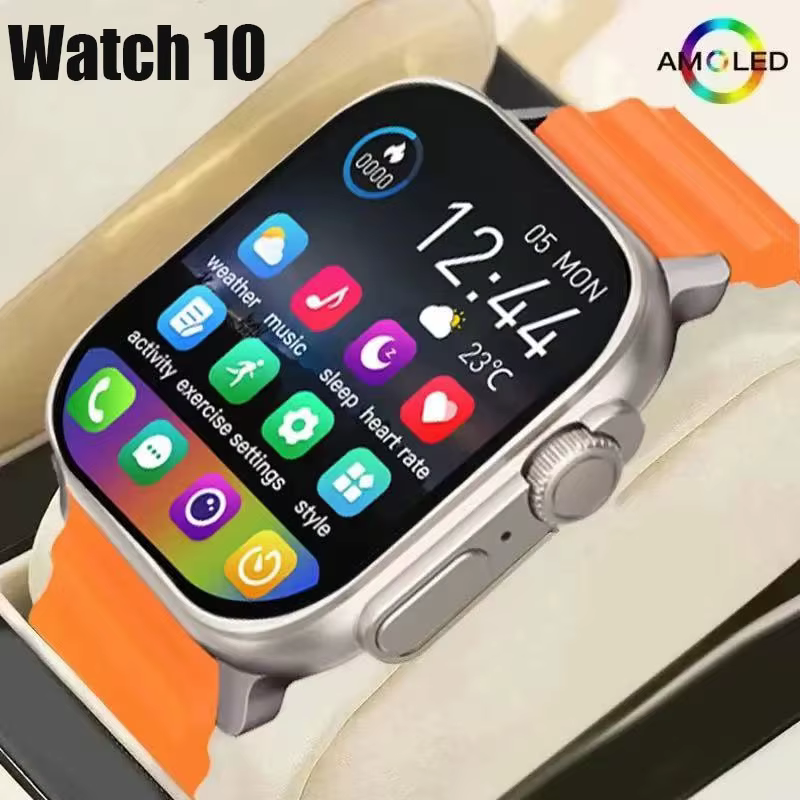 Montre connectée Watch 10 Ultra 49 mm 2026 Nouvelle version NFC Hommes Femmes Suivi GPS Appel Bluetooth Musique BT Jeux