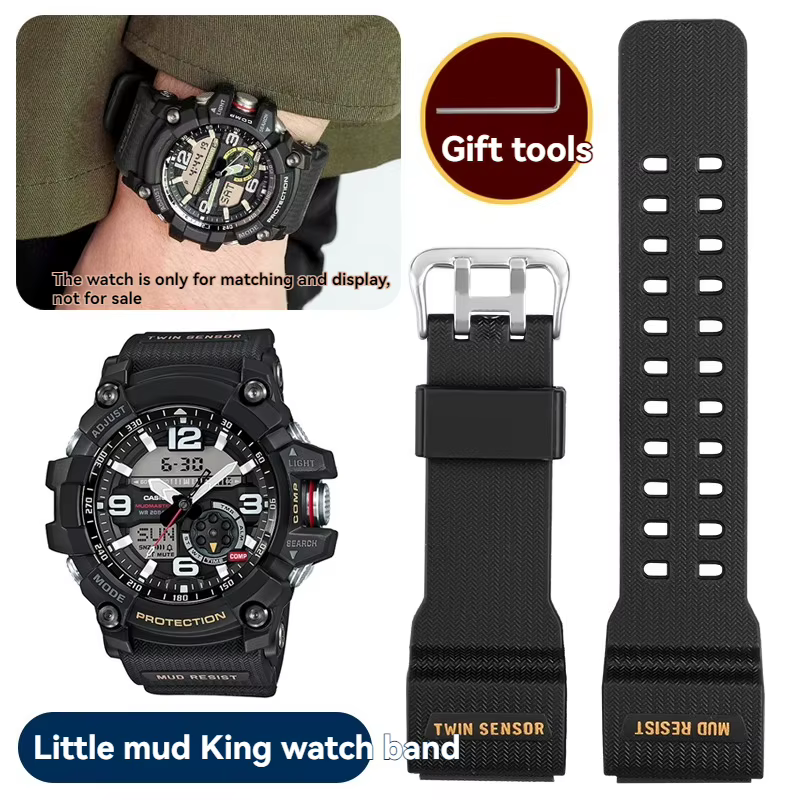 Bracelet en résine pour Casio G-SHOCK GG-1000/GWG-100/GSG-100 Mudmaster