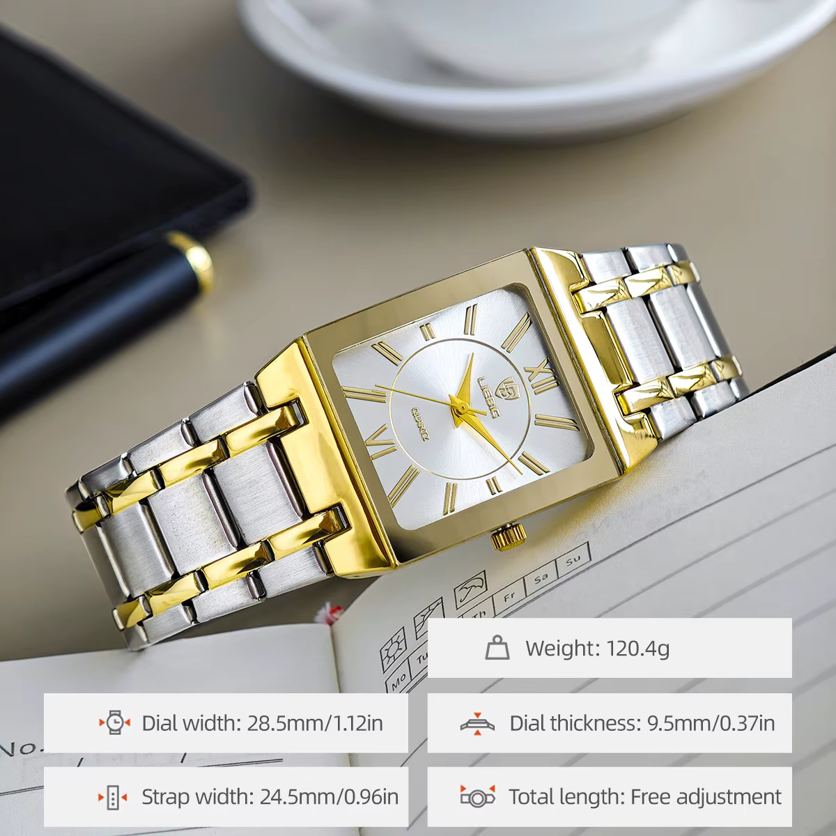 LIEBIG montre-bracelet à Quartz de luxe montre automatique de mode pour hommes femmes élégant bracelet en acier