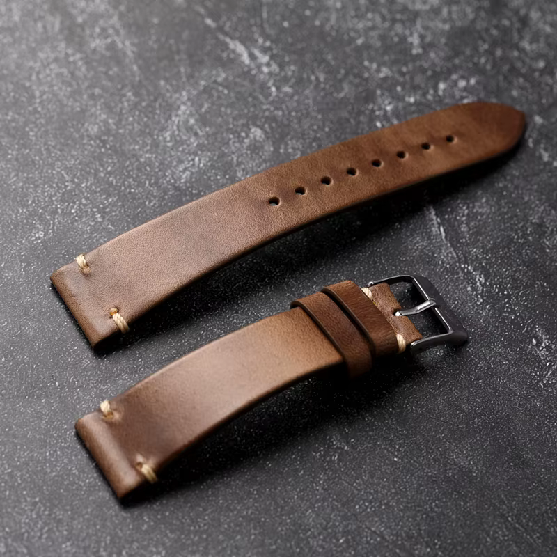 Horween-Bracelet de montre en cuir Dnomexcel fait à la main pour homme