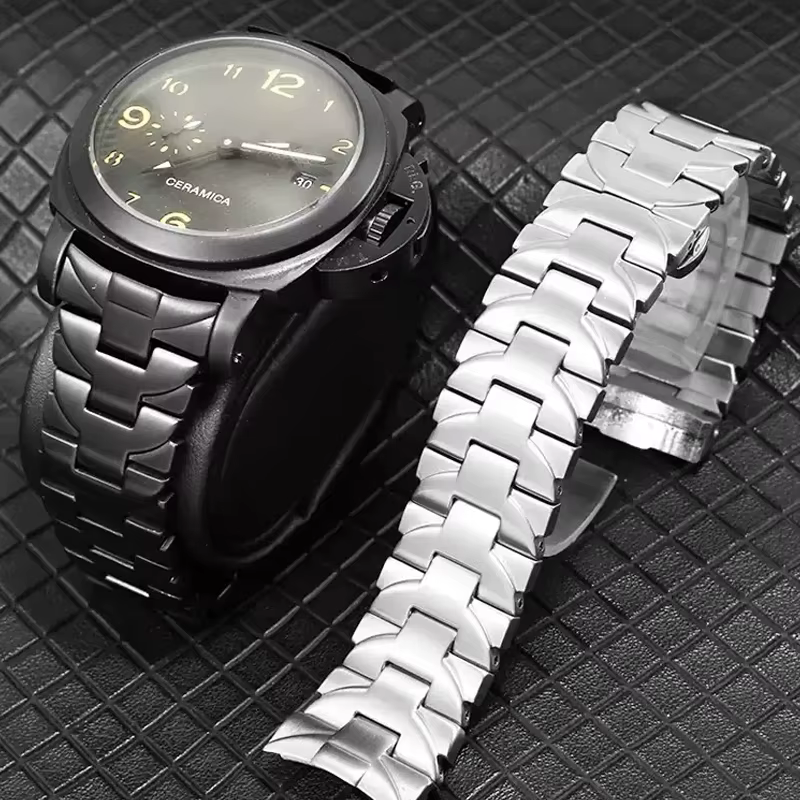 Bracelet de montre en acier inoxydable pour Panerai Pam441 série 111