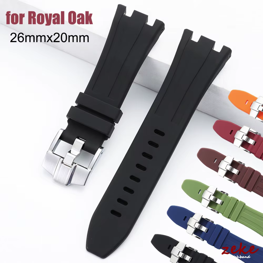 Bracelet de montre en caoutchouc pour Royal Oak 26 mm