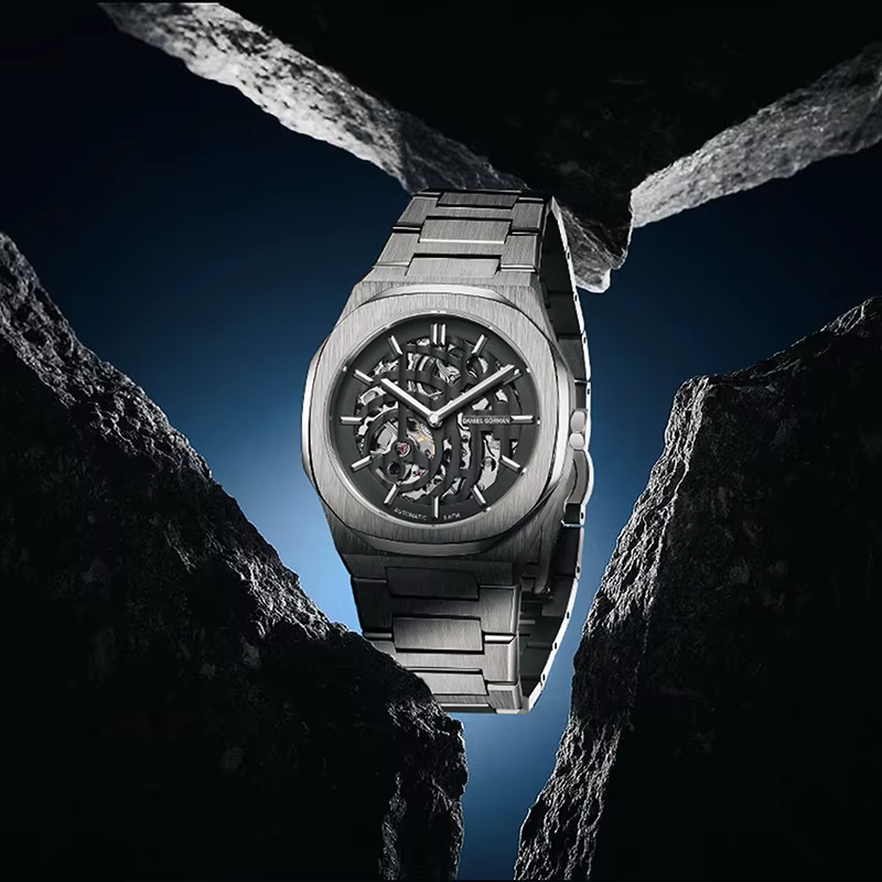 DANIEL GORMAN luxe automatique hommes mécanique squelette sport étanche lumineux montre-bracelet haut de gamme verre saphir