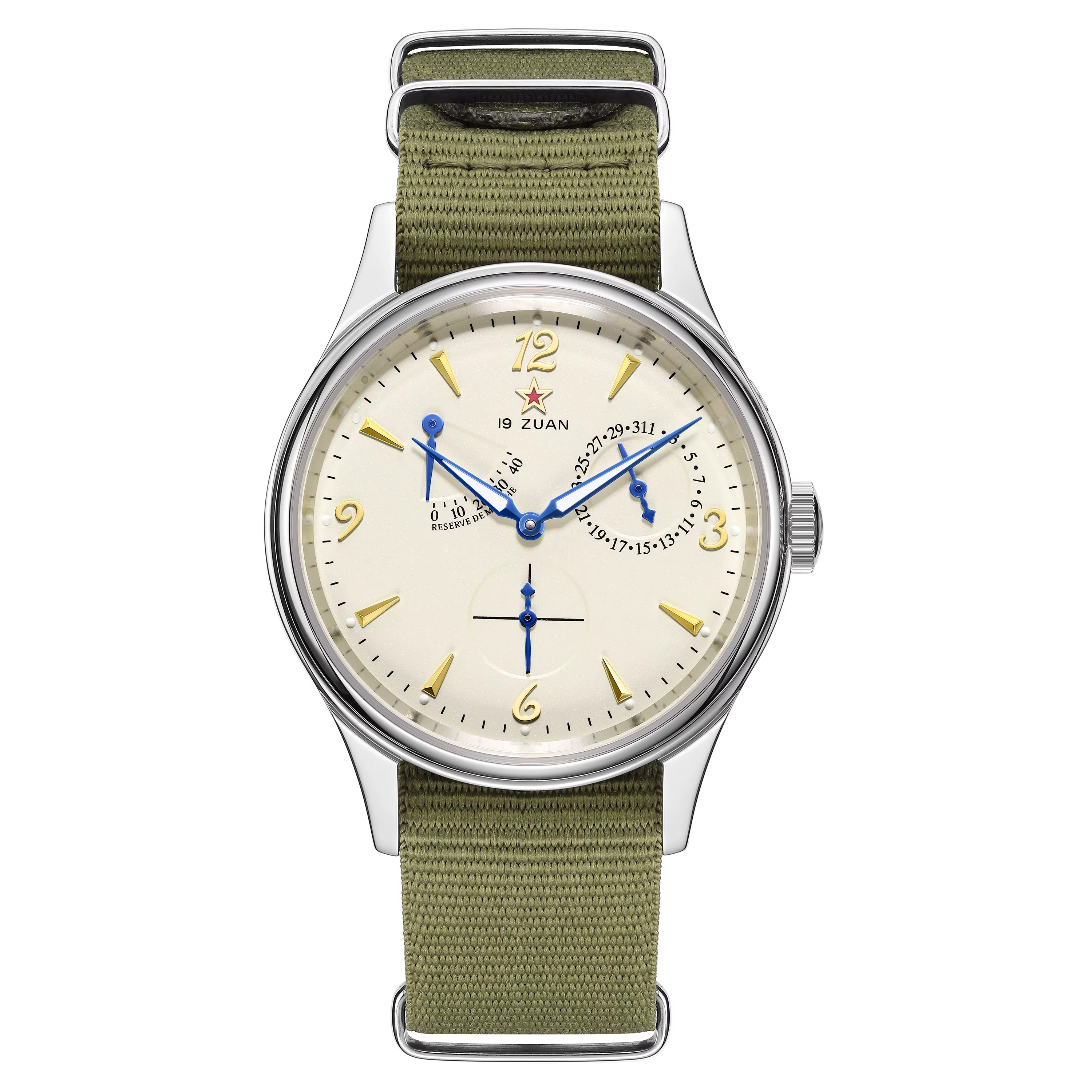Mouvement mouette 1963 montres 40mm montre pilote pour hommes automatique mécanique poignet étanche 19 zuan rétro avec