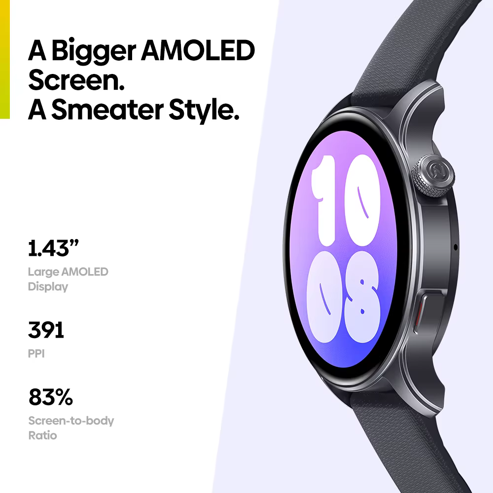 Nouveau Zeblaze Btalk 3 GPS Smartwatch 1.43 "AMOLED écran double sangle Bluetooth appel montre de sport fréquence cardiaque SpO2 suivi du stress