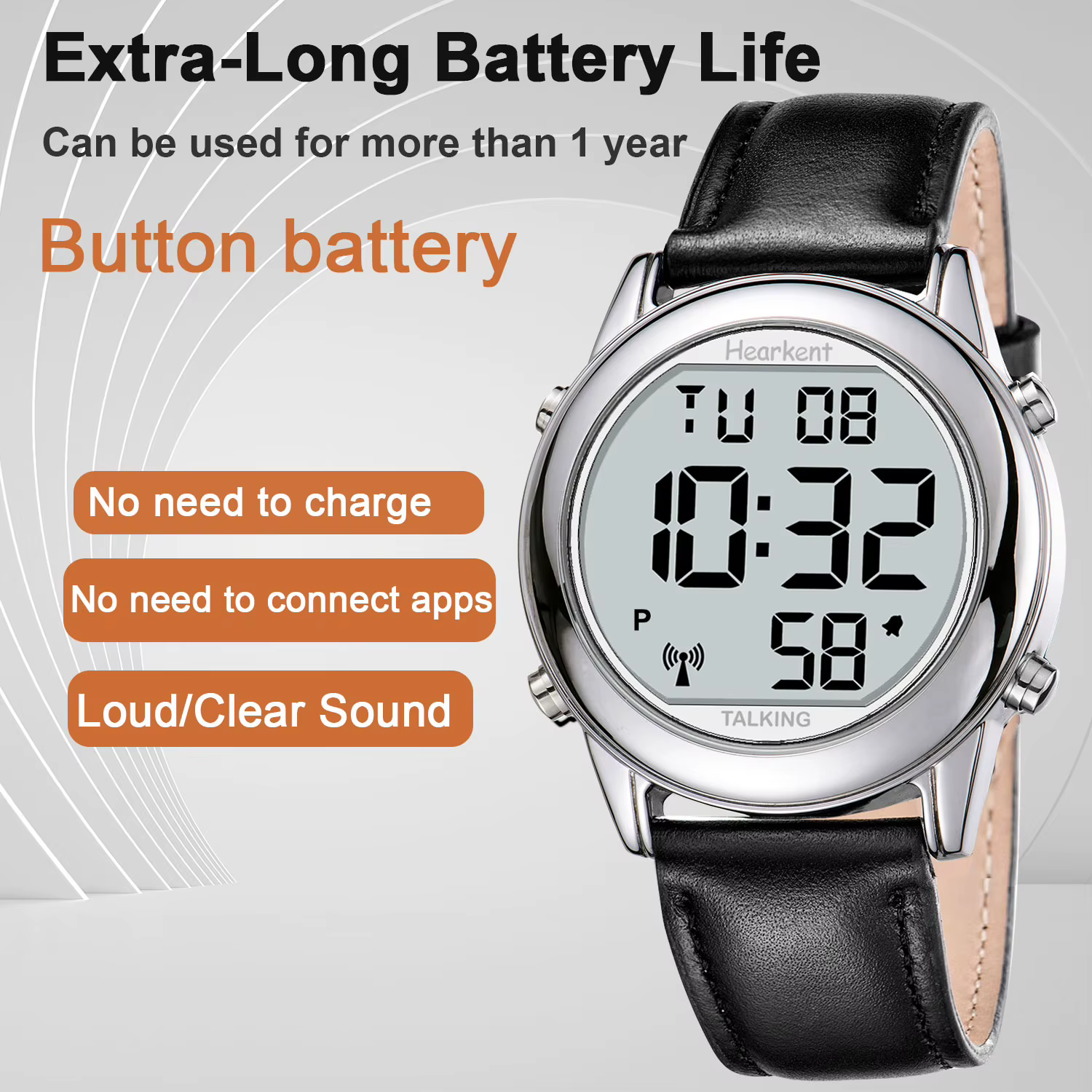 Hearkent-Montres pour hommes aveugles