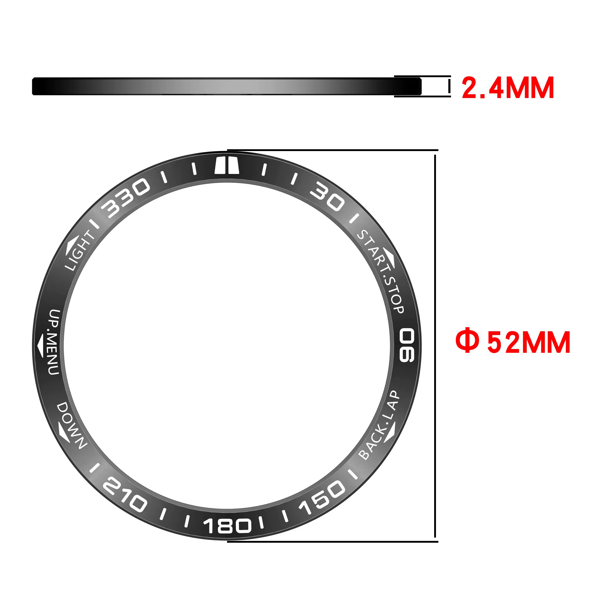 Lunette d'anneau en métal pour Garmin Fenix 8 AMOLED 47mm 51mm