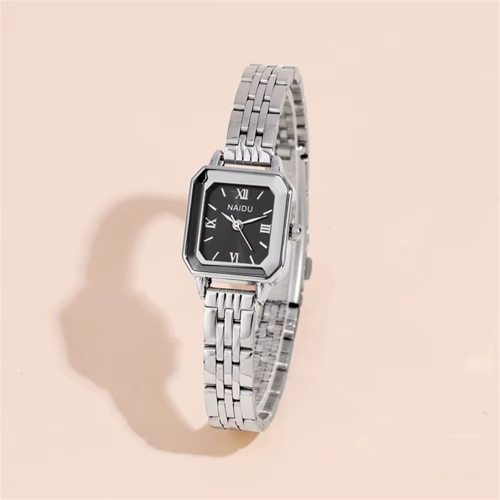 Montre tendance pour femme à petit cadran, en acier, à quartz, montre habillée