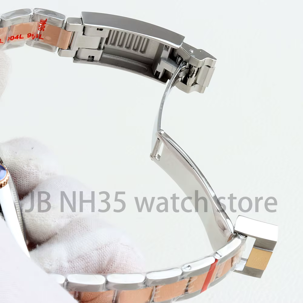 Boîtier de montre en verre saphir or Rose 36/39MM