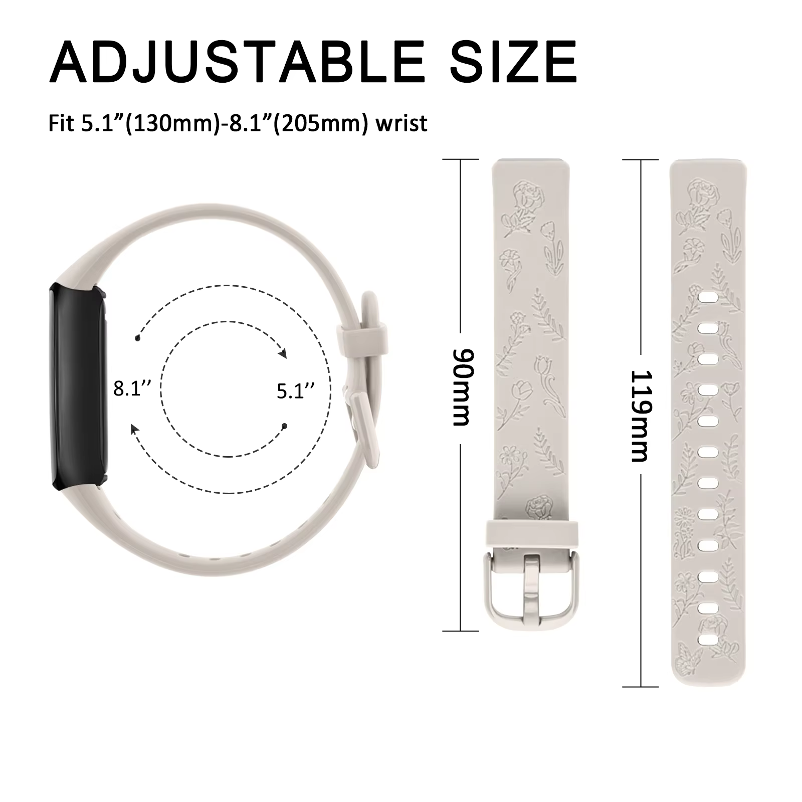 Bracelet gravé en TPU souple pour Fitbit Inspire 3 2/inspire Hr