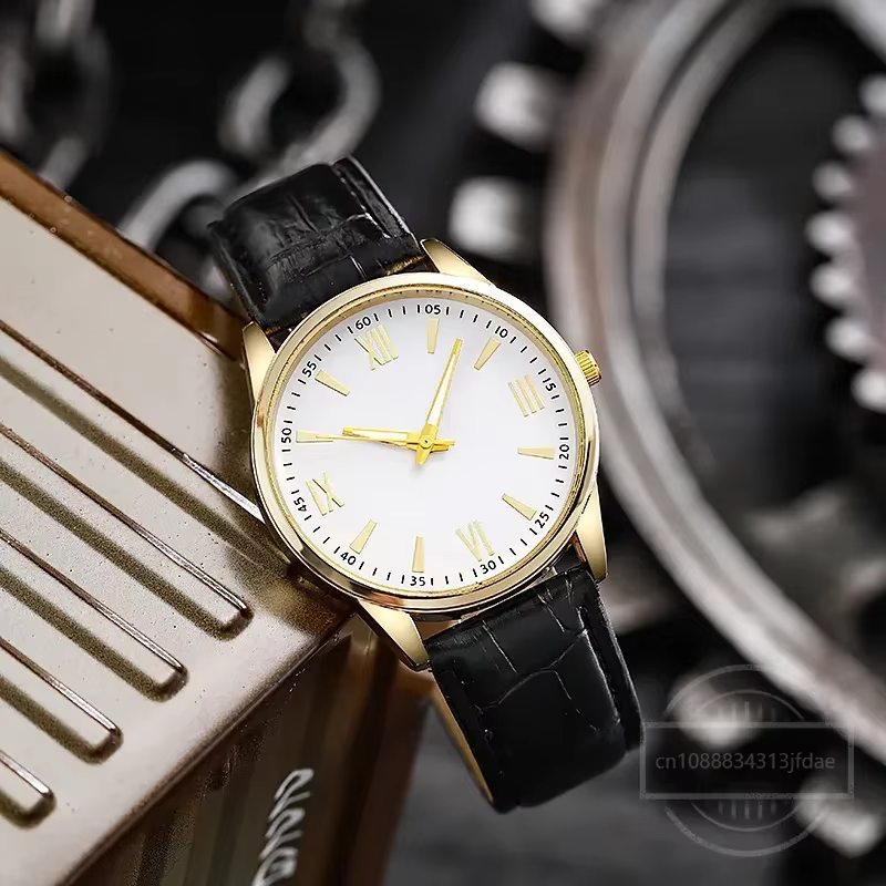 Montre de Luxe Minimaliste en Cuir Ultra Mince pour Homme