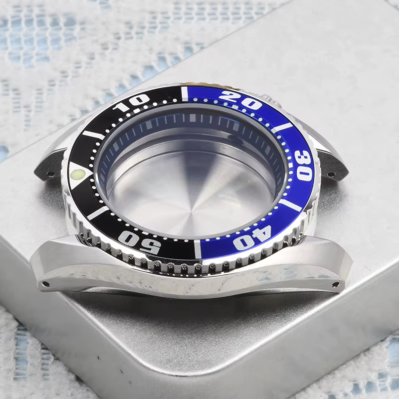 HEIMDALR pièces de montre solide 42mm acier inoxydable poli SBDC/boîtier Sumo bleu noir lunette saphir adapté au mouvement NH35/36