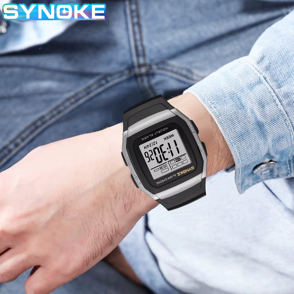 Montre numérique étanche multifonctionnelle pour garçons
