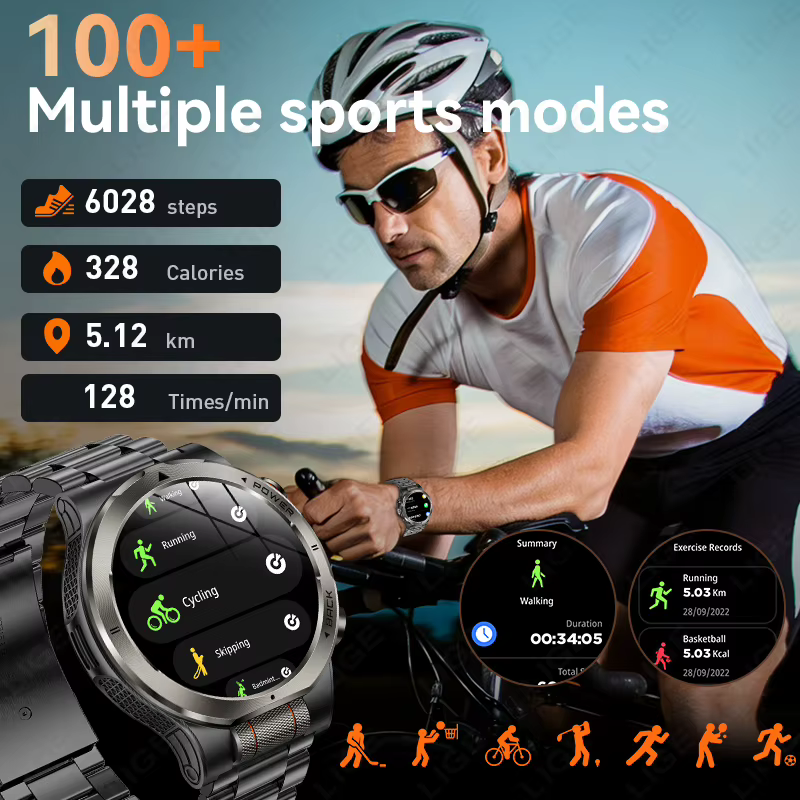 Montre connectée d'extérieur étanche 3ATM