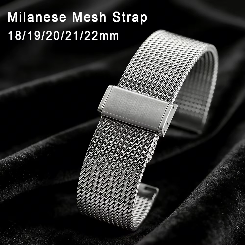 Bracelet en maille milanaise 18mm 19mm 20mm 21mm 22mm en acier inoxydable