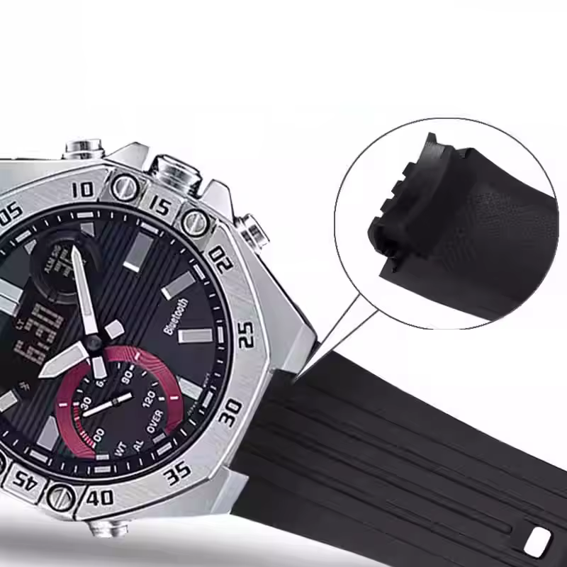 Bracelet de montre en silicone ECB-10 pour la série Casio Edifice ECB-10YP ECB-10AT ECB-950