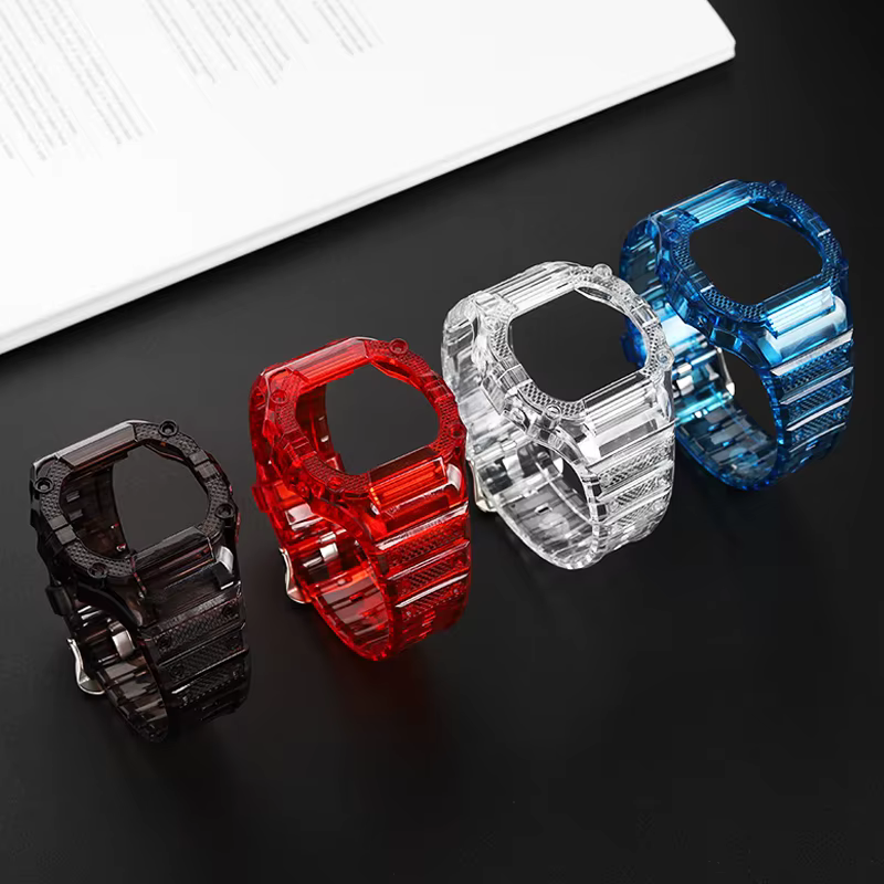 Jelly transparent watch strap set