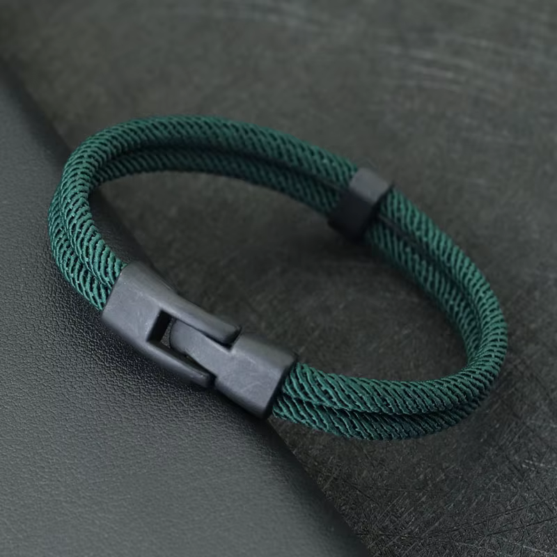 Nouvelle mode hommes Bracelet fil Double couche détachable correspondant empilable Braslet loisirs accessoires Hombre Erkek Bileklik