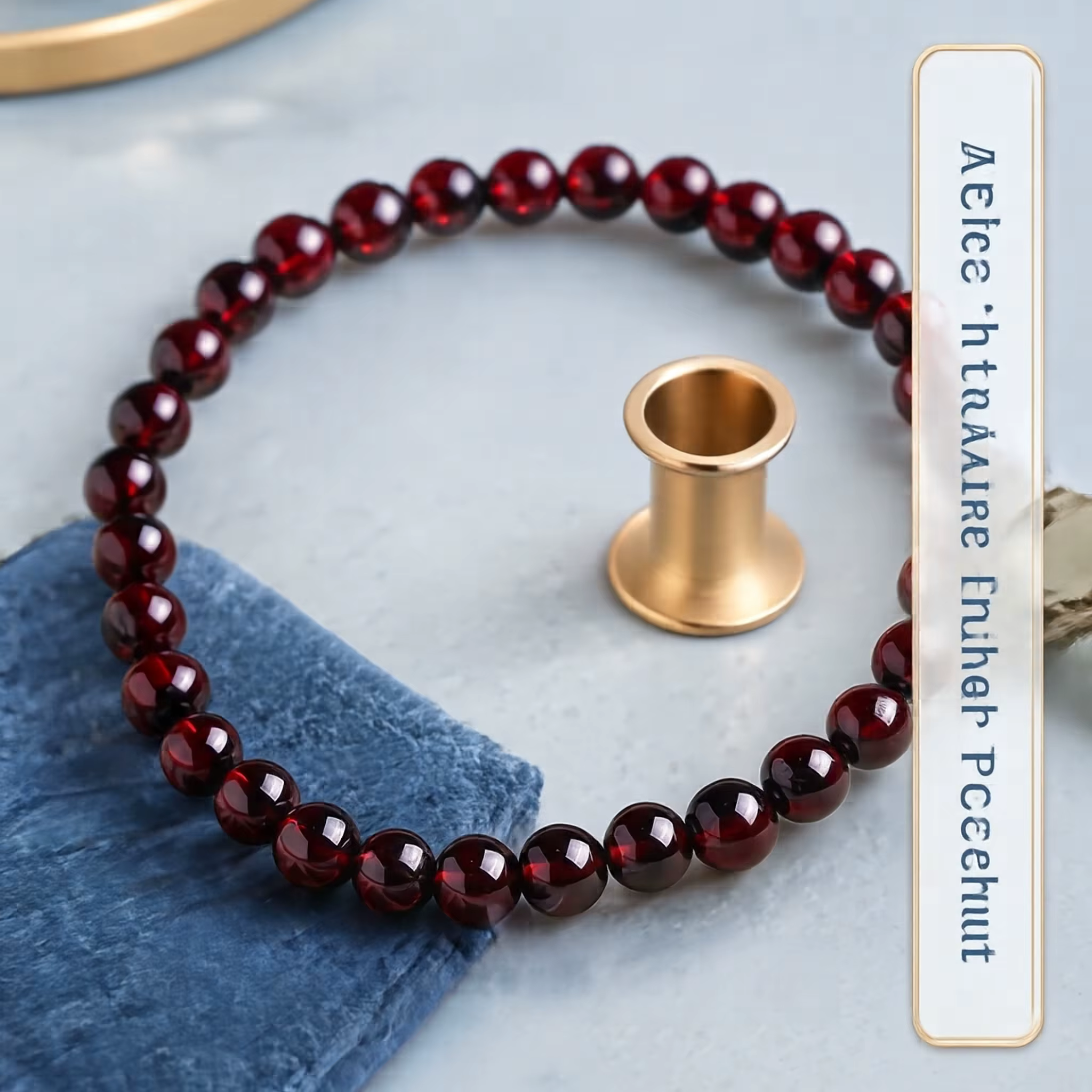 Bracelet en grenat naturel 5A, perles rondes rouge profond de 4 à 10 mm, bracelet extensible pour femmes, bijoux en cristal de guérison, cadeau