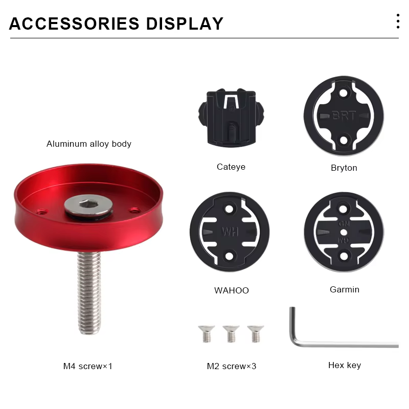 RIDERACE Support d'ordinateur de vélo pour Garmin GPS compteur de vitesse en alliage d'aluminium vtt