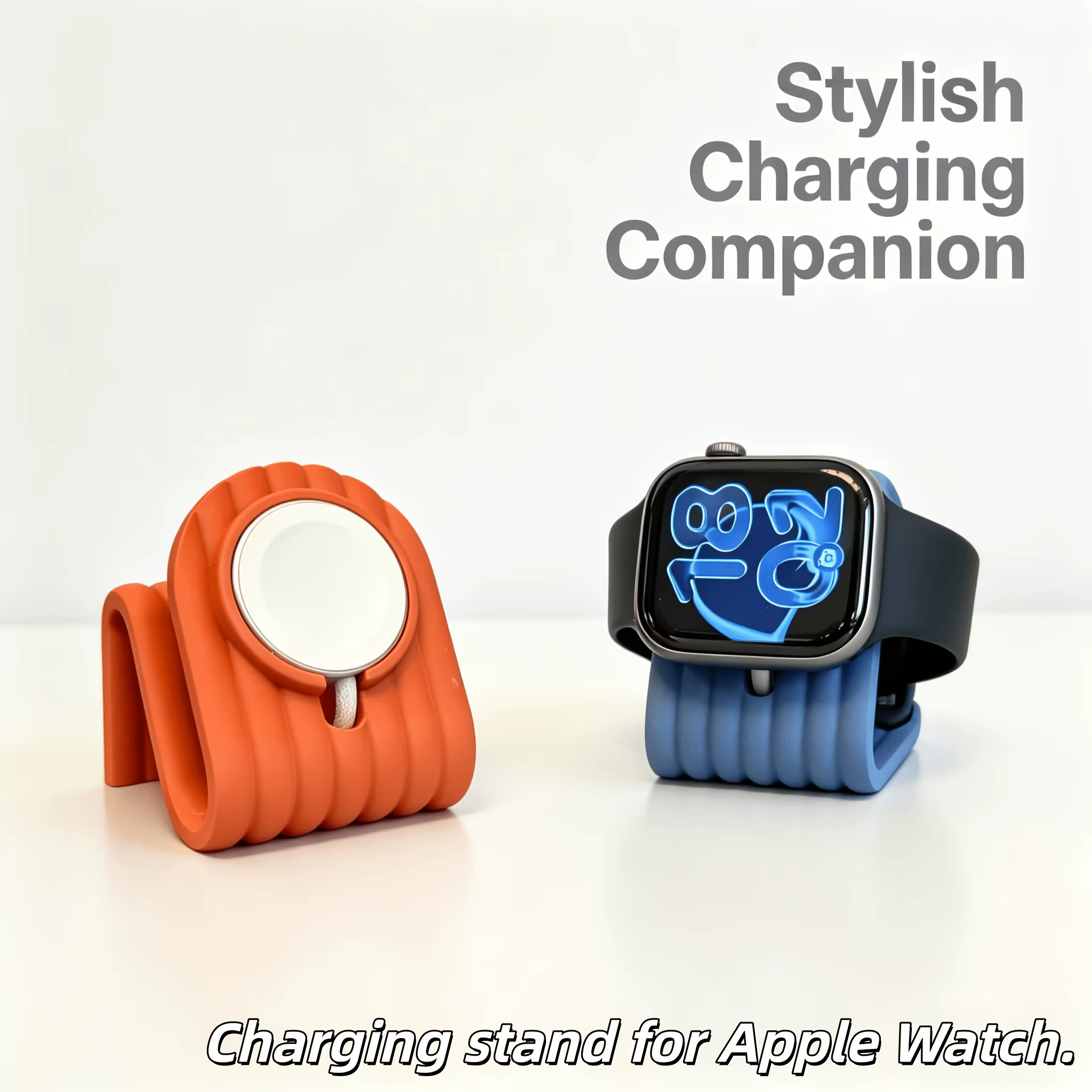 Station de charge pour Apple Watch au design minimaliste ondulé