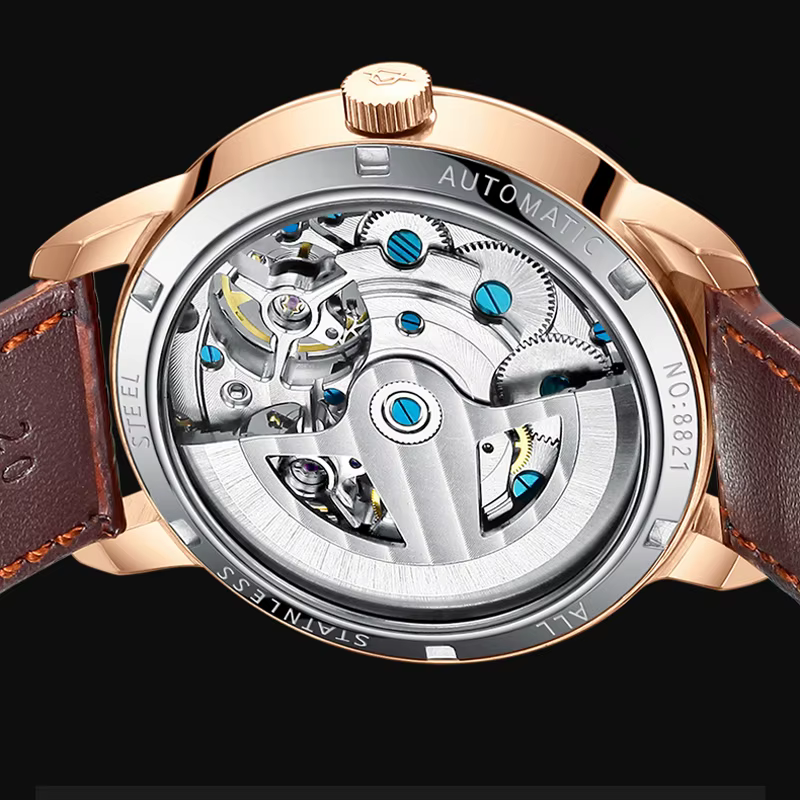 AILANG Top marque montre de luxe hommes automatique lumineux noir horloge