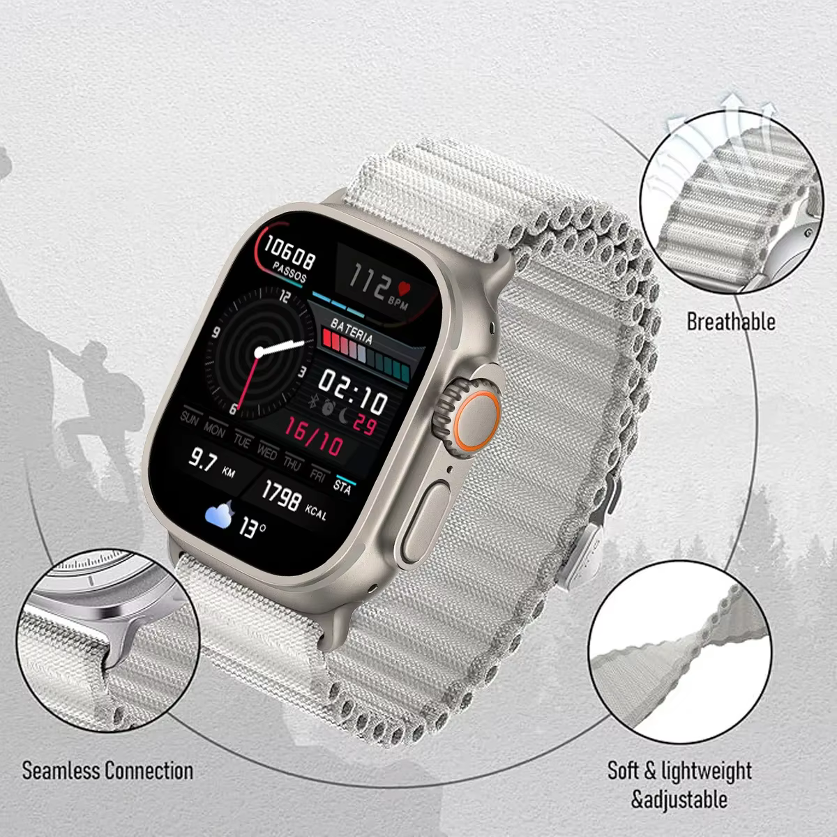 Bracelet de sport tout-terrain pour Apple Watch Band