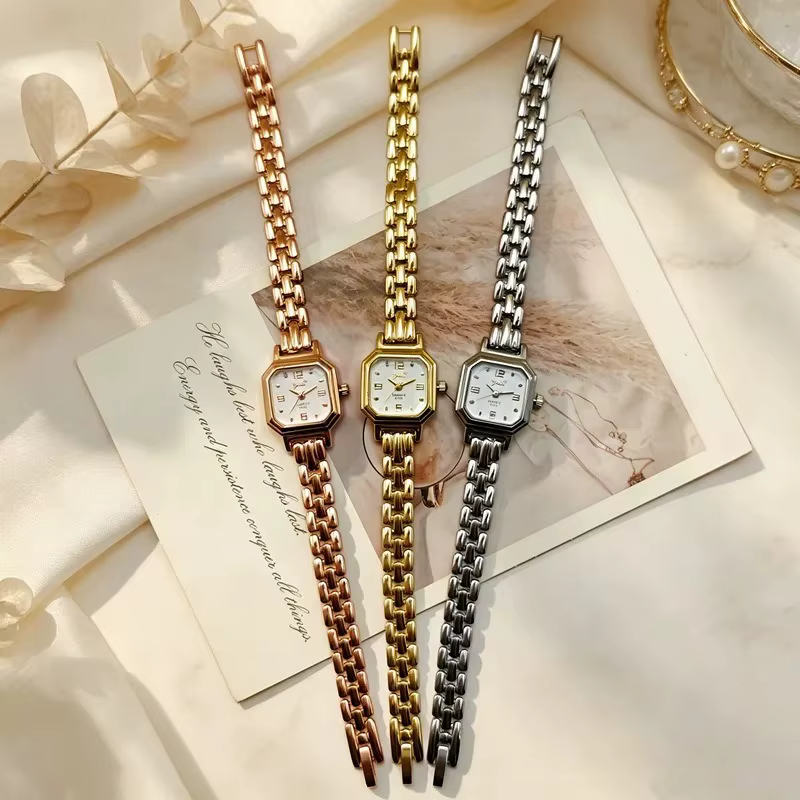 Montre à quartz pour femme de marque, petite montre carrée pour femme, montre bracelet tendance, montres de luxe, vente en gros, Relojes Para Mujer