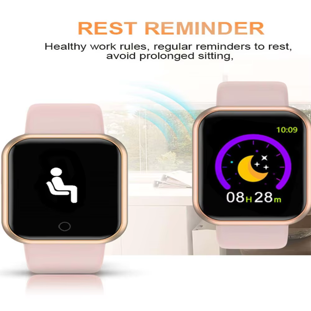 Hommes montres intelligentes écran couleur Bluetooth femme Fitness Sport Bracelet santé sommeil moniteur horloge électronique Smartwatch alarme Y68