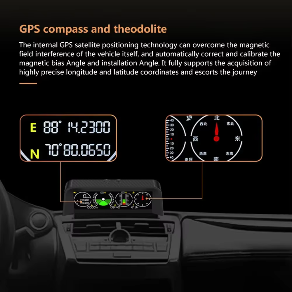 Compteur de vitesse GPS X90 multifonction numérique HUD affichage tête haute